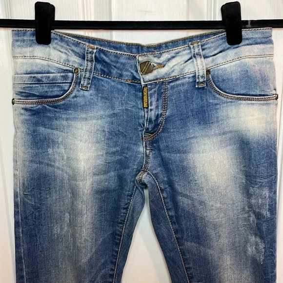 Takeshy Kurosawa Distressed Sandblasted Jeans Made in Italy 100% Cotton 29 29x33 - Picture 2 of 13